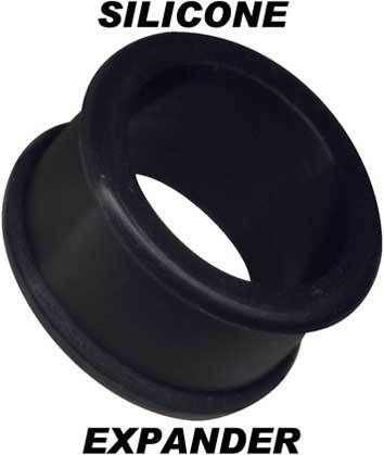 SILIKON FLESH TUNNEL PLUG FLEXI 12mm SCHWARZ INKgrafiX