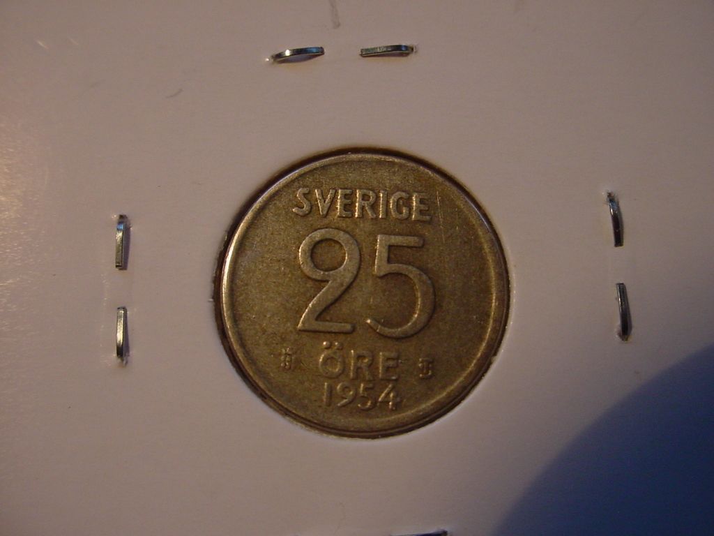 Schweden 25 Öre 1954 SVERIGE 616