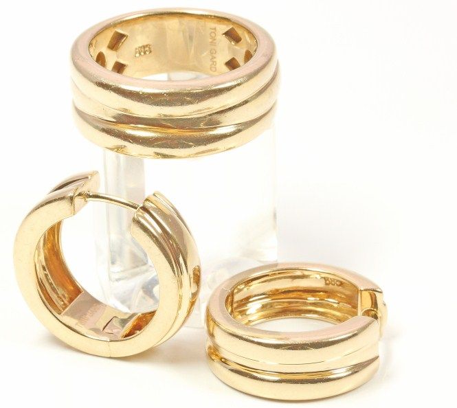 Exklusives Designer Schmuckset des Modedesigners Toni Gard in 14kt