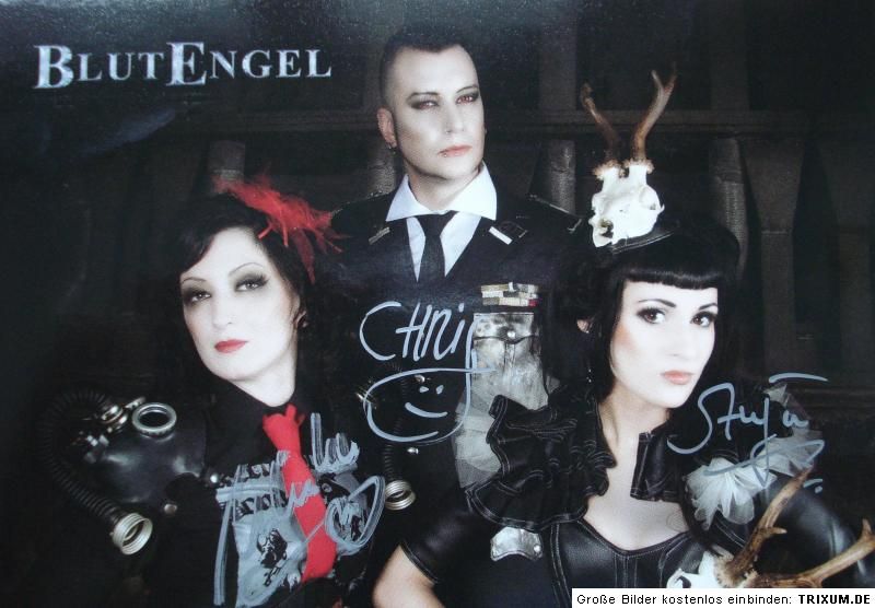 BLUTENGEL ~~~ CHRIS POHL ~~~ Original Autogramm