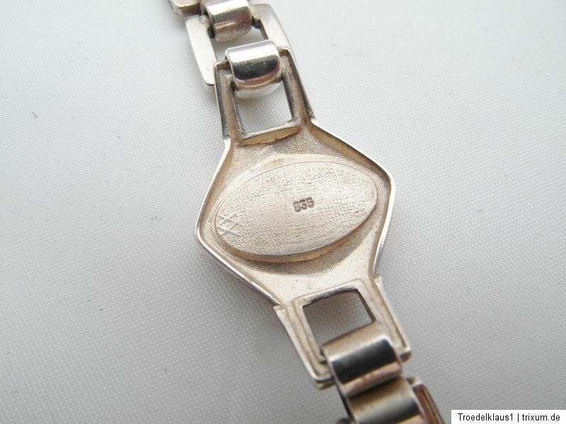 Silber Armband   Uhr,,Marke ORO,,835 Silber gepunzt,Mit JADEIT,,,TOP