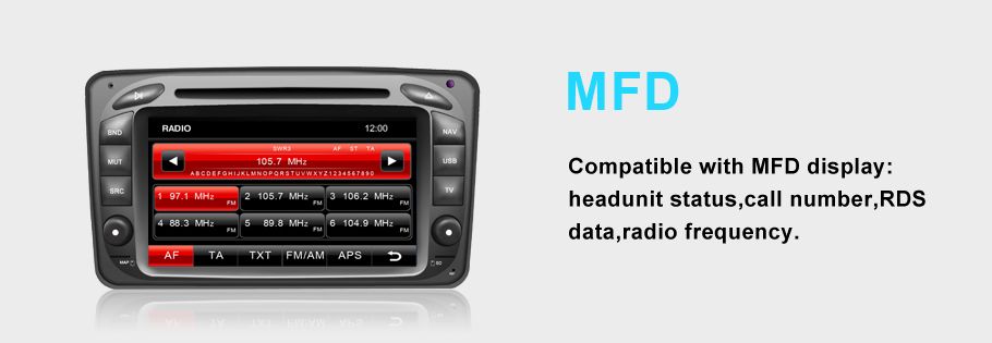 Mercedes Benz W203 W209 W639 UVP 899,  D99 Autoradio Dynavin TFT USB