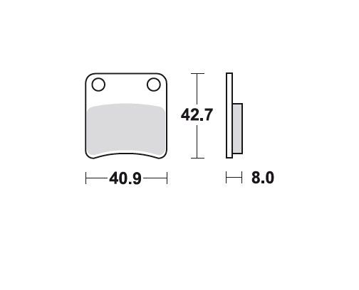 Bremsbeläge O Daelim GZ 50 G Message MCB647