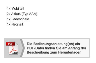 Panasonic KX TGA651   Mobilteil mit Ladeschale für Panasonic KX