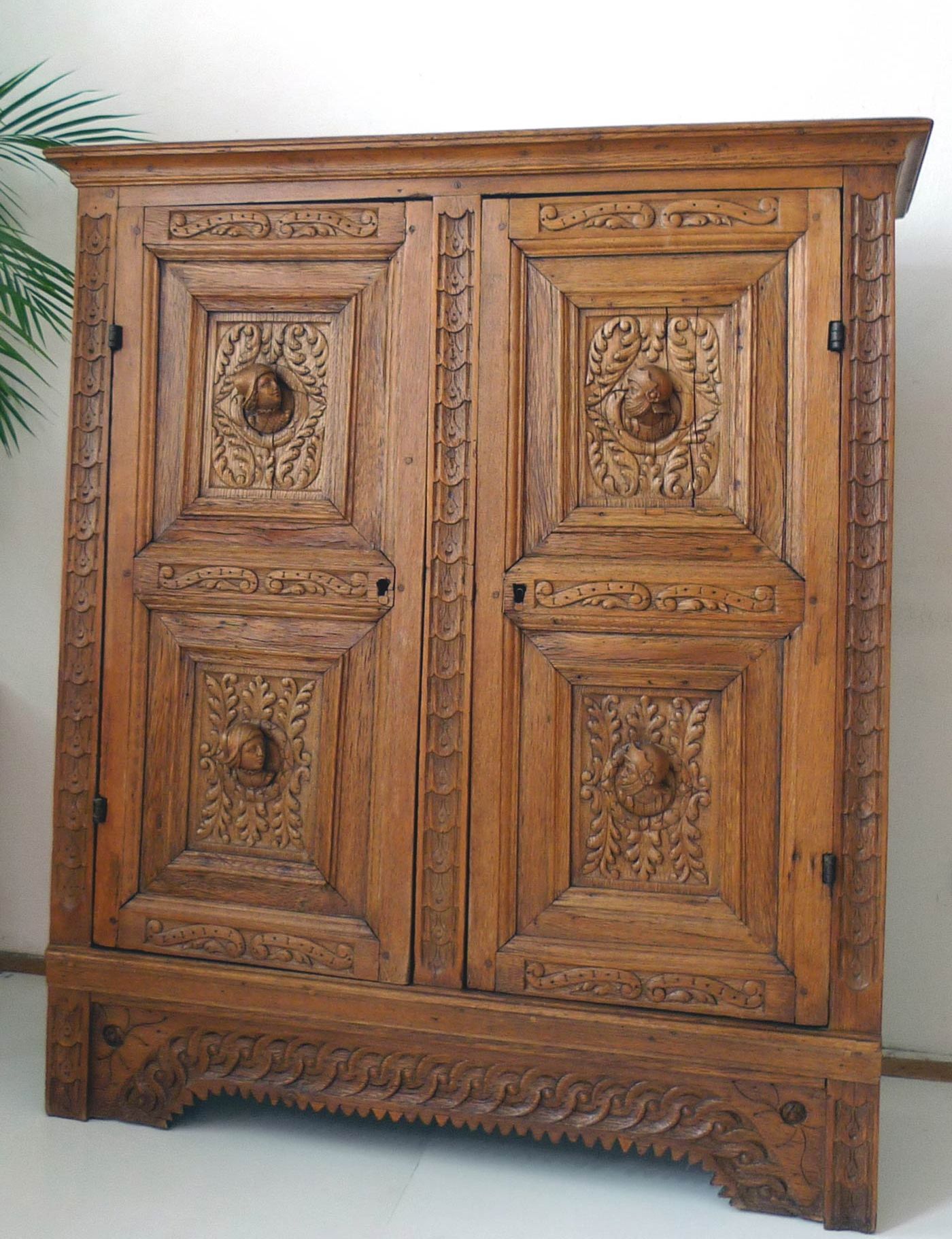 rare and beautiful original Flemish Renaissance Cabinet Schrank 1550