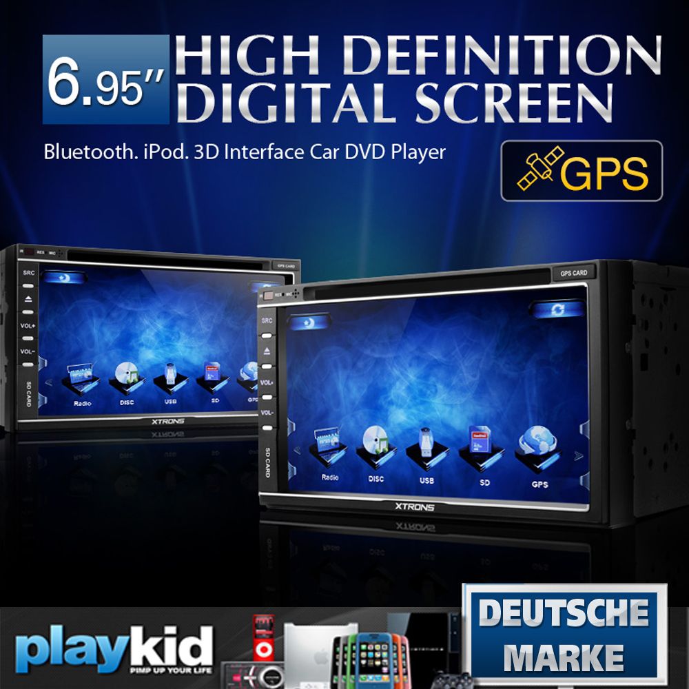 XTRONS TD696G 7 TFT DVD 2DIN DOPPEL DIN AUTORADIO TOUCH BLUET. TV HD