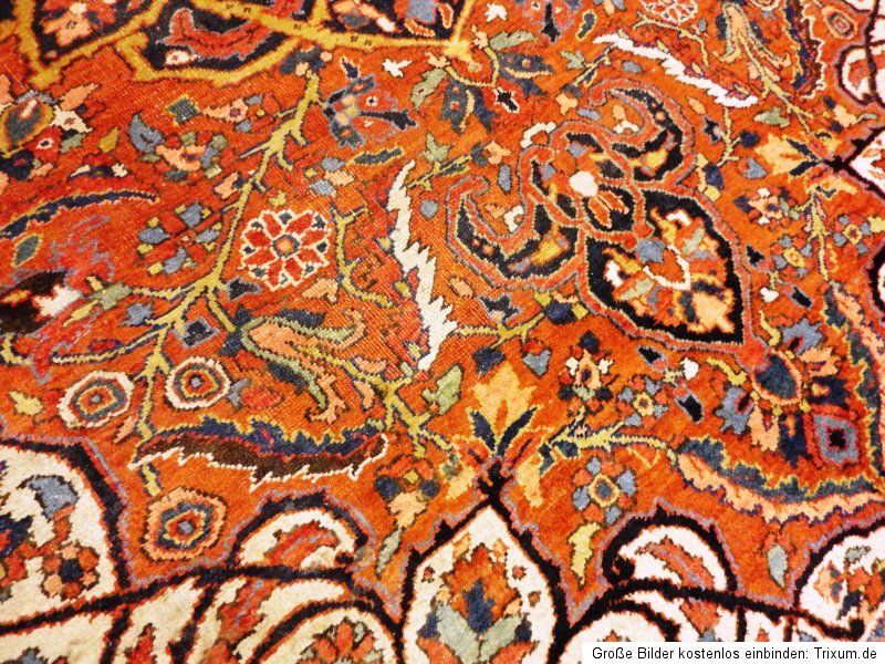 Antiker alter Heriz 365x265 cm Orient Teppich Tappeto Galerie Rug Ghom