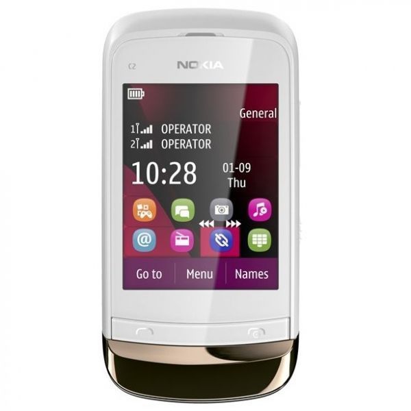 Nokia C2 03 golden DUAL SIM C2 Slider Handy ohne Vertrag 2 0 MP Kamera