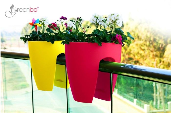 GREENBO Planter ALLE FARBEN Pflanzkasten Balkon Blumenkasten