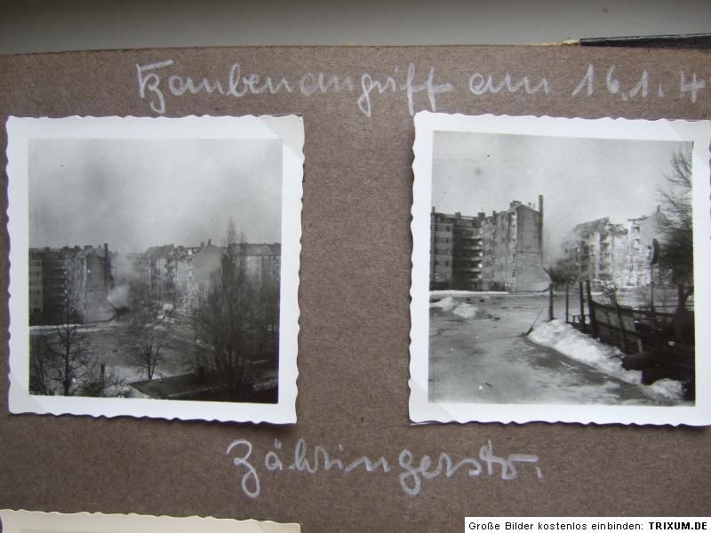 Altes Fotoalbum Foto Panzer Tiger Berlin Pariserstr. 27 Endkampf 1944