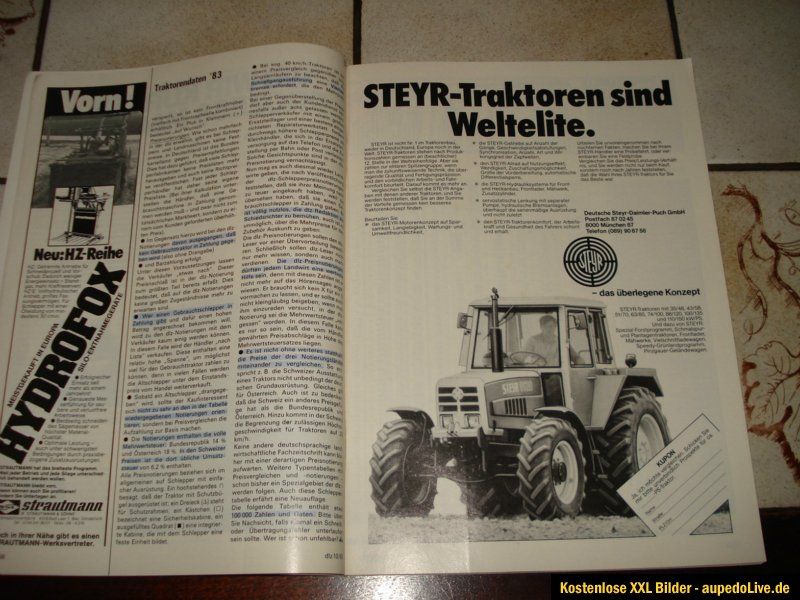 DLZ Traktoren 1983 Eicher/Steyr/MB Trac/Schlüter/Fiat/Same/Ford und