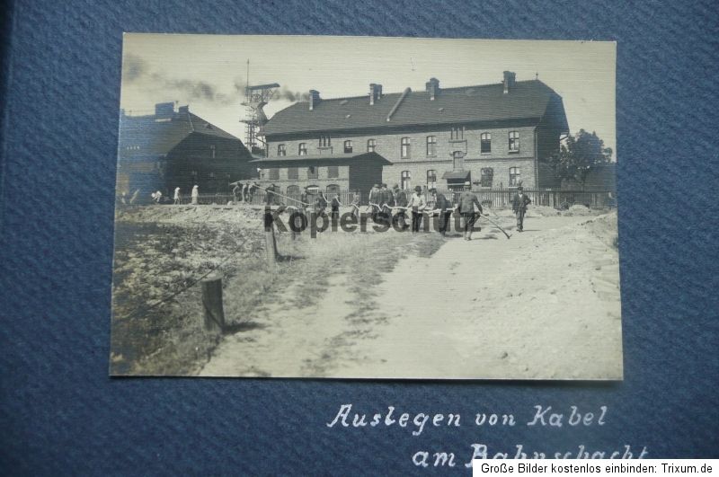 Orig. Fotoalbum, Bergbau, Zeche  Gräfin Laura Grube  Königshütte