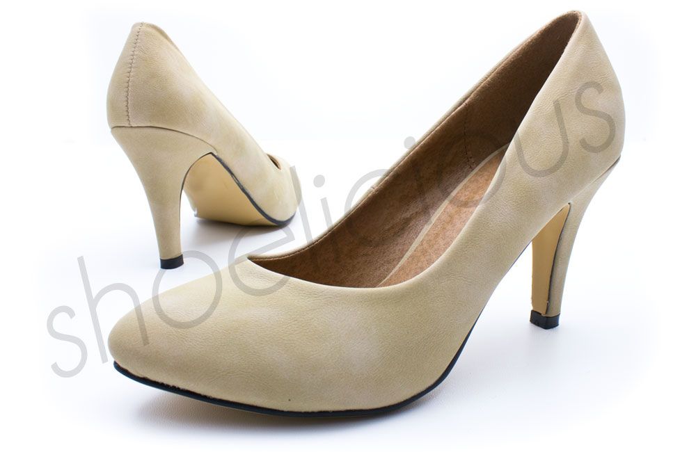 Neu Edle Damen Pumps in Kunstleder High Heels Party Plateau Schuhe