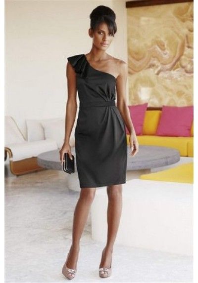 NEXT Abendkleid One Shoulder Kleid in schwarz Gr. 38