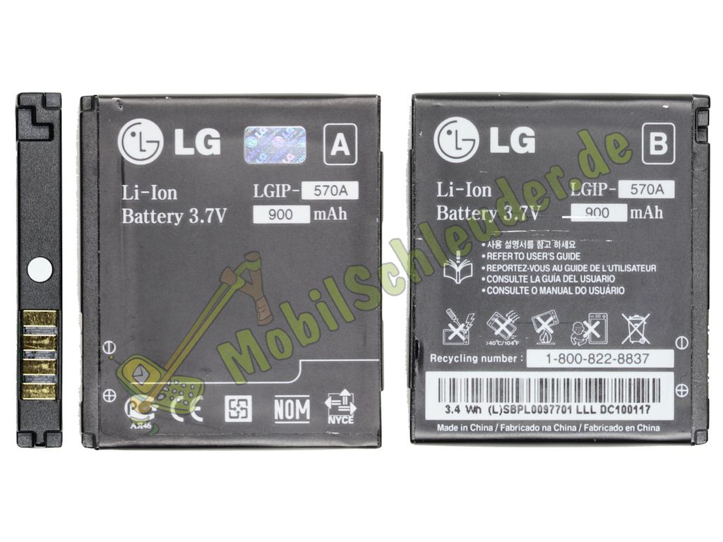 Akku LGIP 570A original LG KC780 KF700 KC550