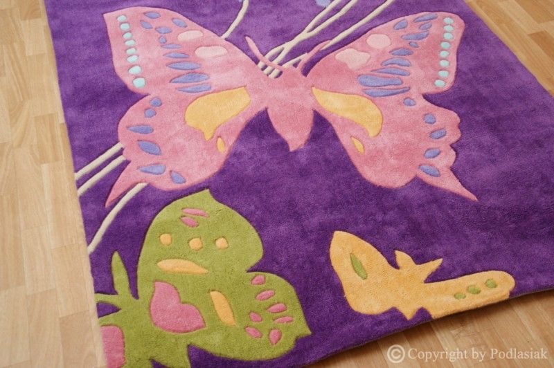 Kinderteppich   Lila Butterfly 160 x 230