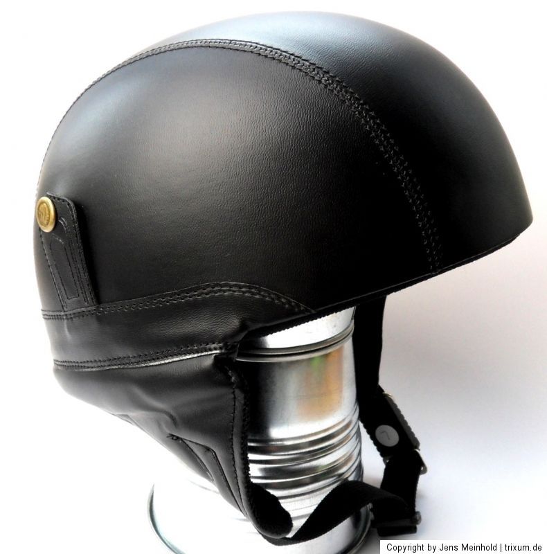 HELM MOTORRAD JET CAP BIKE BRAINCAP TRIKE OPEN FACE RETRO LEDER