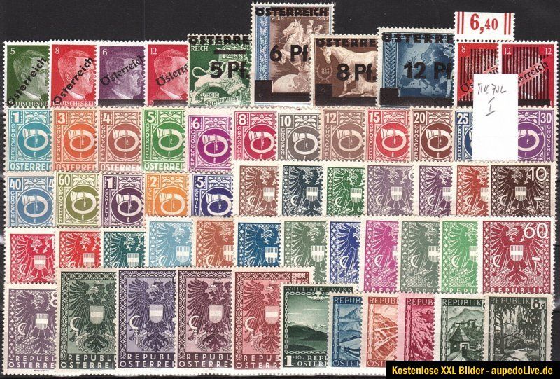 SAMMLUNG bzw. PARTIE ÖSTERREICH 1945 1959 **/* MEIST GUTE ERHALTUNG