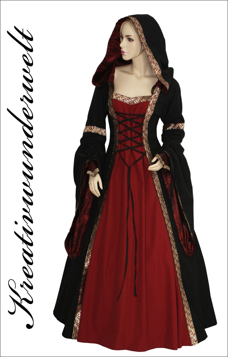 LUNA Mittelalter Kleid Gewand Gothik Larp Elben HdR