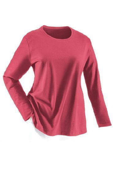 ULLA POPKEN Basic Langarmshirt Rundhals hummer Gr. 50+ (50/52)