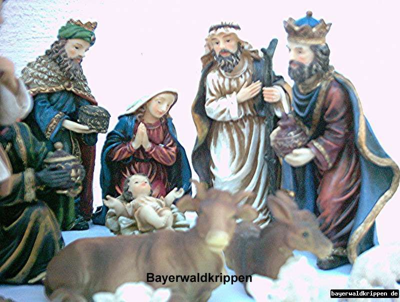 12 Einmalige Krippenfiguren 13 cm Krippe K834 Polystone