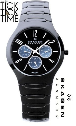 SKAGEN DAMEN UHR 817SXBC1 KERAMIK DAMENUHR CERAMIC Schwarz TOPMODELL