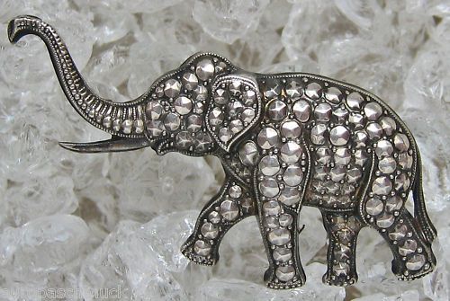  Elefant Schmuck Elefantenbrosche 835 Silber Brosche Jugendstil 1900