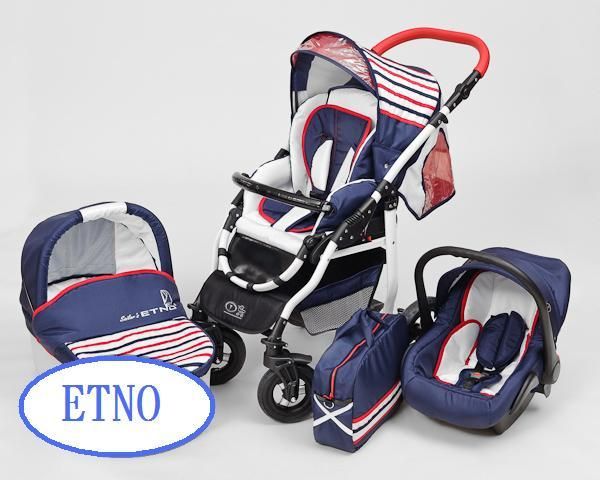 SUPER Kombi Kinderwagen EDITIO Sailors WEIß 3in1