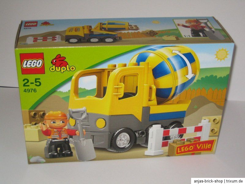 LEGO DUPLO 4988 4987 4967 GROSSE + KLEINE BAUSTELLE BETONMISCHER KRAN