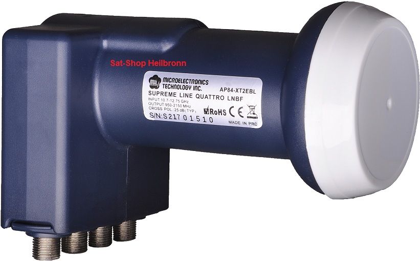 1x MTI Quattro LNB Supreme Line AP84 XT2EBL mit über 30% weniger