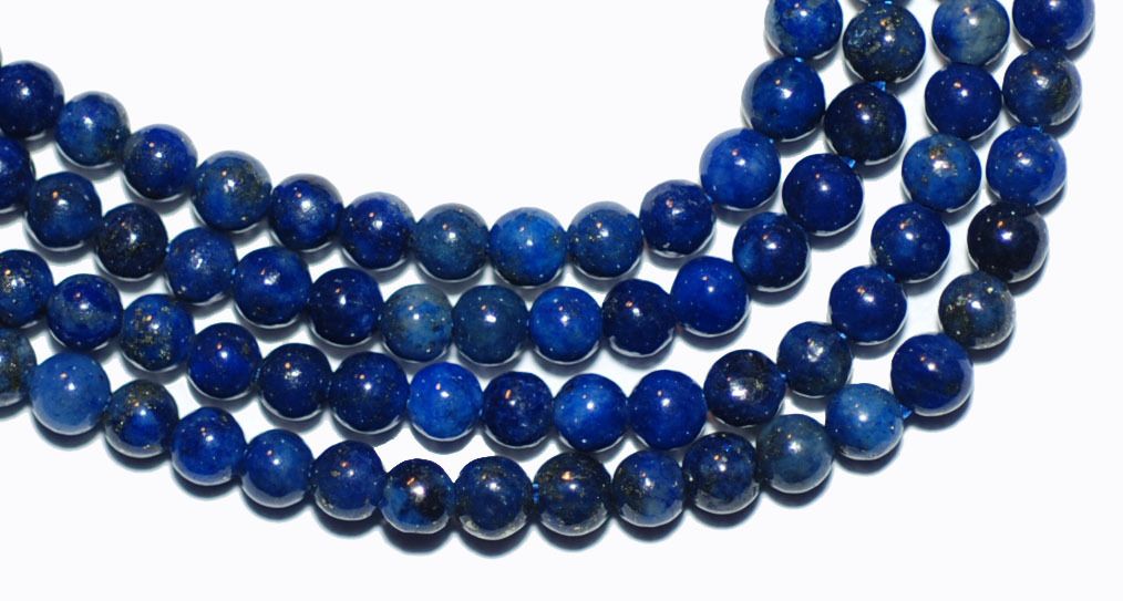 Lapislazuli Perlen 2mm feine kleine Kugeln dunkelblau mit Goldschimmer