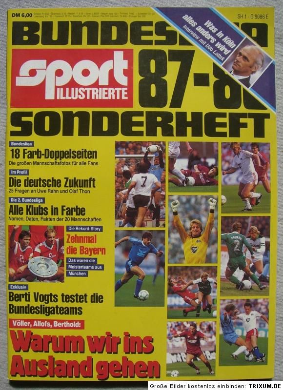 Fußball Woche Sonderheft Bundesliga 87/88 (wie kicker)