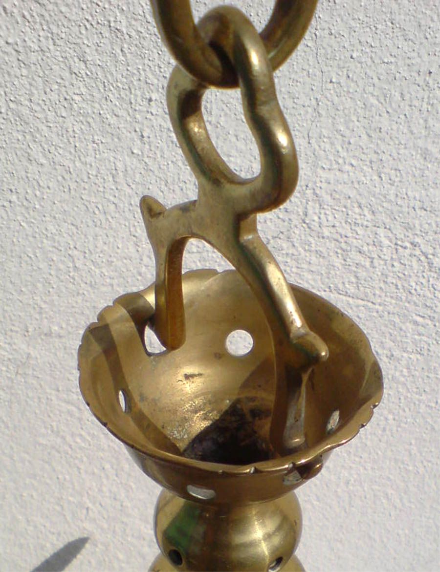 JUDENSTERN SABBATLAMPE NÜRNBERGER ROTSCHMIEDE SHABBATH LAMP JUDAICA