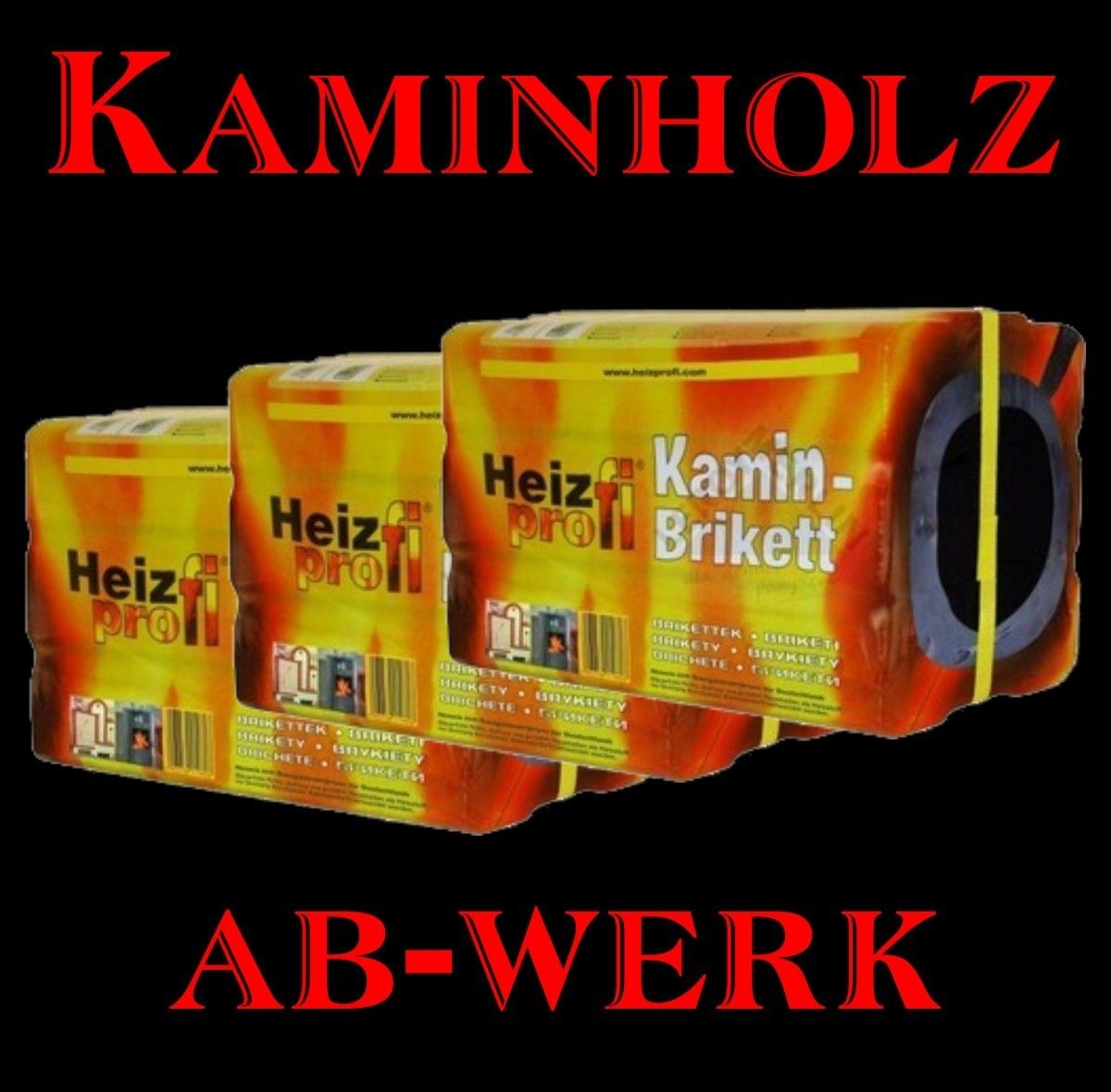 Briketts Braunkohle Kohle Kamin Brikett 30 Kg / 3 X 10 Kg