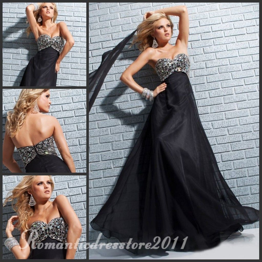 Schwarz Promkleid Abendkleid Cocktailkleid Gr 36 38 40 42 44 Günstig