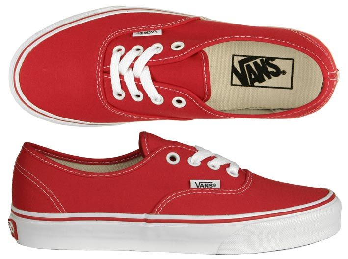 Vans Schuhe Authentic red/white rot weiß er lo pro alle Größen