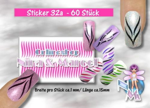 60 Nagelsticker*Nageltattoos*Tribal 32A PINK