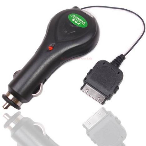 KFZ Ladekabel 12V   24V Ausziehbar Für Apple iPhone 3 GS Auto Lade