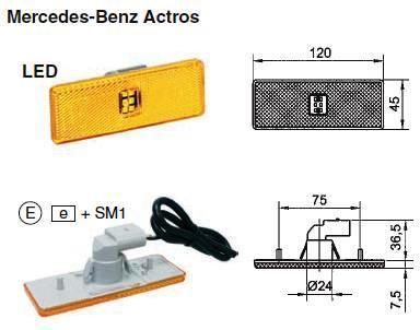 Monark 6 LED 24V Seitenmarkierungsleuchte Leuchte/Truck/Lkw/Trailer f