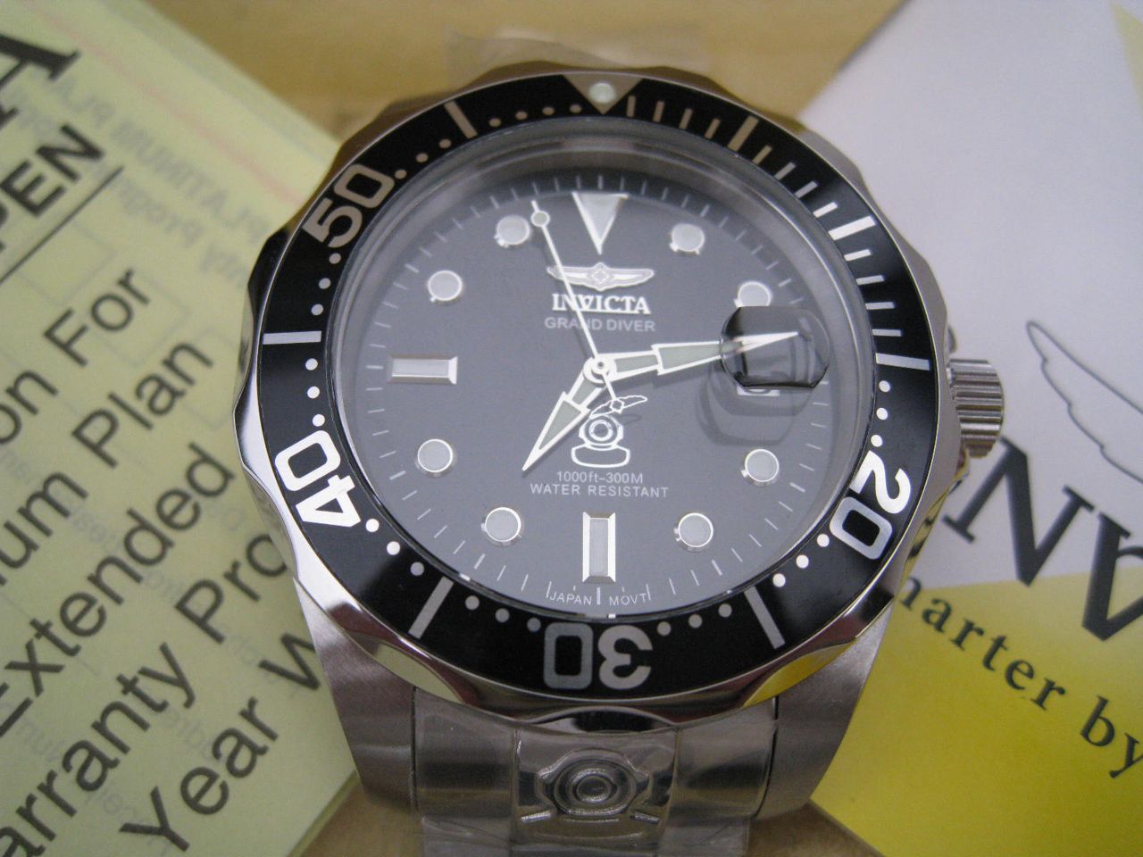 Invicta Grand Diver 3044 Nagelneu mit Folien volle Garantie