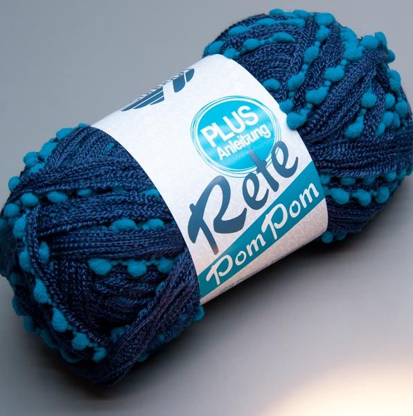 Lana Grossa Rete PomPom 011 indigo türkis 100g Wolle