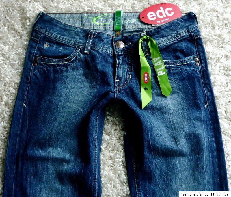 EDC BY ESPRiT DENIM JEANS HOSE MODELL PLAY VINTAGE DESTROY W28/L32