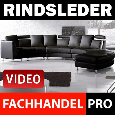 RUND SOFA  LEDERSOFA  SOFAGARNITUR  POLSTERGRUPPE  COUCH  LOUNGE