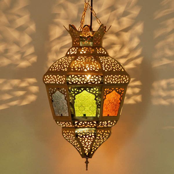 Orientalische Laterne Messinglampe Lina Orient Lampe Hängeleuchte