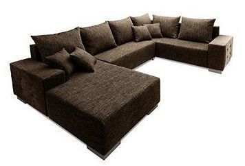 Wohnlandschaft , U Form Polsterecke, Sofa, braun Struktur UVP 999