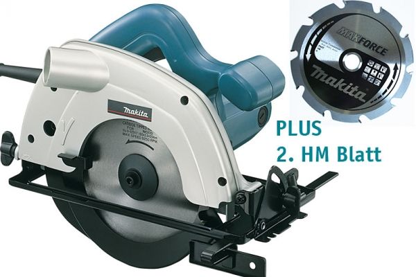 Handkreissäge 5604R Makita, 950 Watt, Schnitttiefe max. 54mm + 2