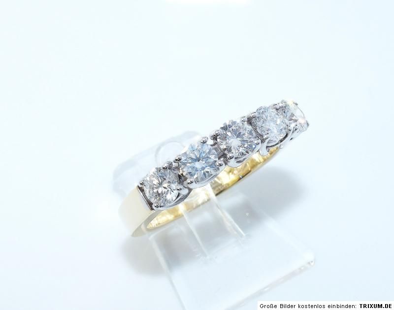 LUXUS* F/VVS 1,52 CT DIAMANTRING GOLD 750 5,4 GR BRILLANTEN RING