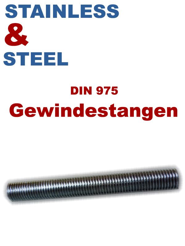 100cm M8 Gewindestange V2A Edelstahl Gewindestangen DIN 975