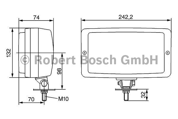 BOSCH 0 986 310 537 FERNSCHEINWERFER LKW SCHWARZ 12V H1/H3