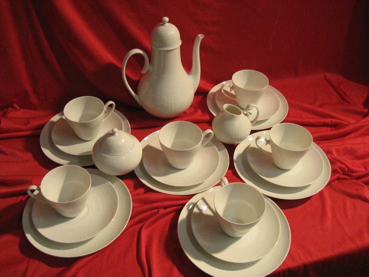 Rosenthal Romanze weiss Kaffee   Service für 6 Pers. 21 Teile